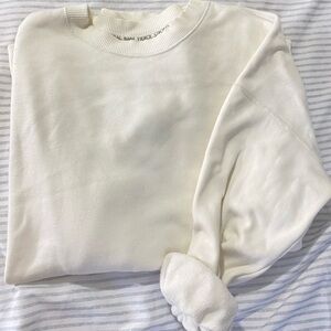 Aerie Cream Crew Neck Sweater